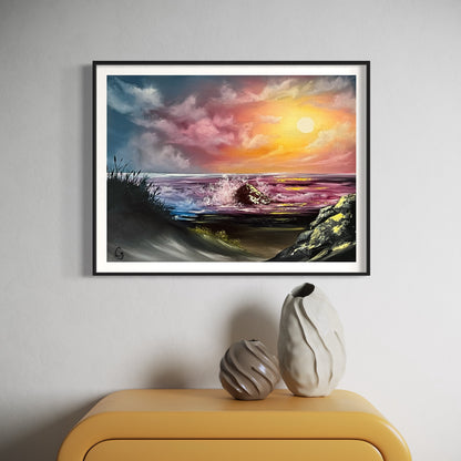 Spiritual Sunset Archival Art Print, Wall Decor Art