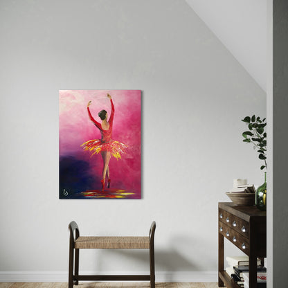 Ballerina #2 18x24" Acrylic Painting on Canvas, Home Decor Art, Ballet Art