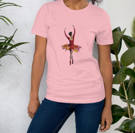 Women's Ballerina T-Shirt, Ballet Dance Gifts, Mother's Day Gift, Artistic Design Tee, Ballet Clothing