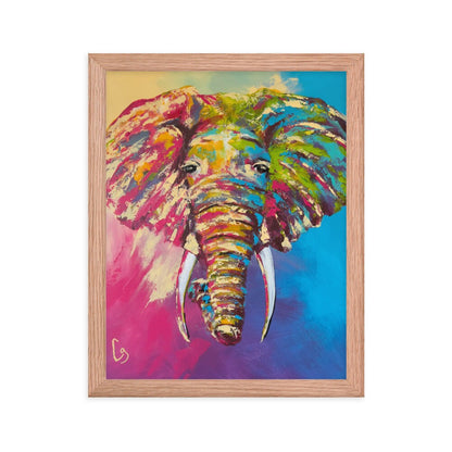 African Elephant Framed archival art print