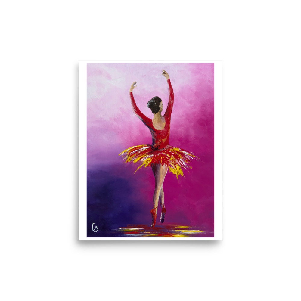 Ballerina #2 Archival Print, Dancer Art Print, Ballet Art, Ballerina Wall Art, Baller Dancer Home Decor, Ballerina Art Print